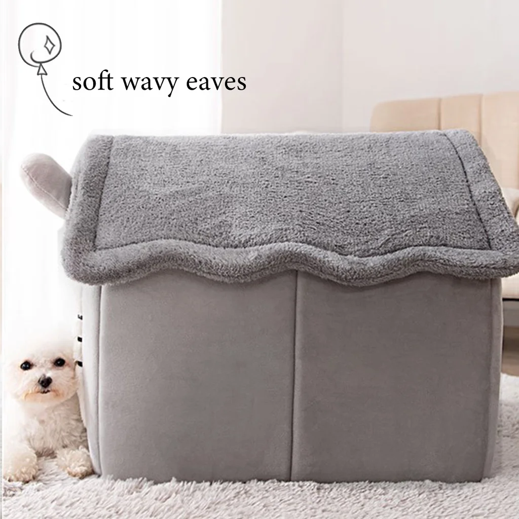 Niche pliable tout confort – Lit chaud et matelassé pour chiens et chats de petite à moyenne taille – Image 11