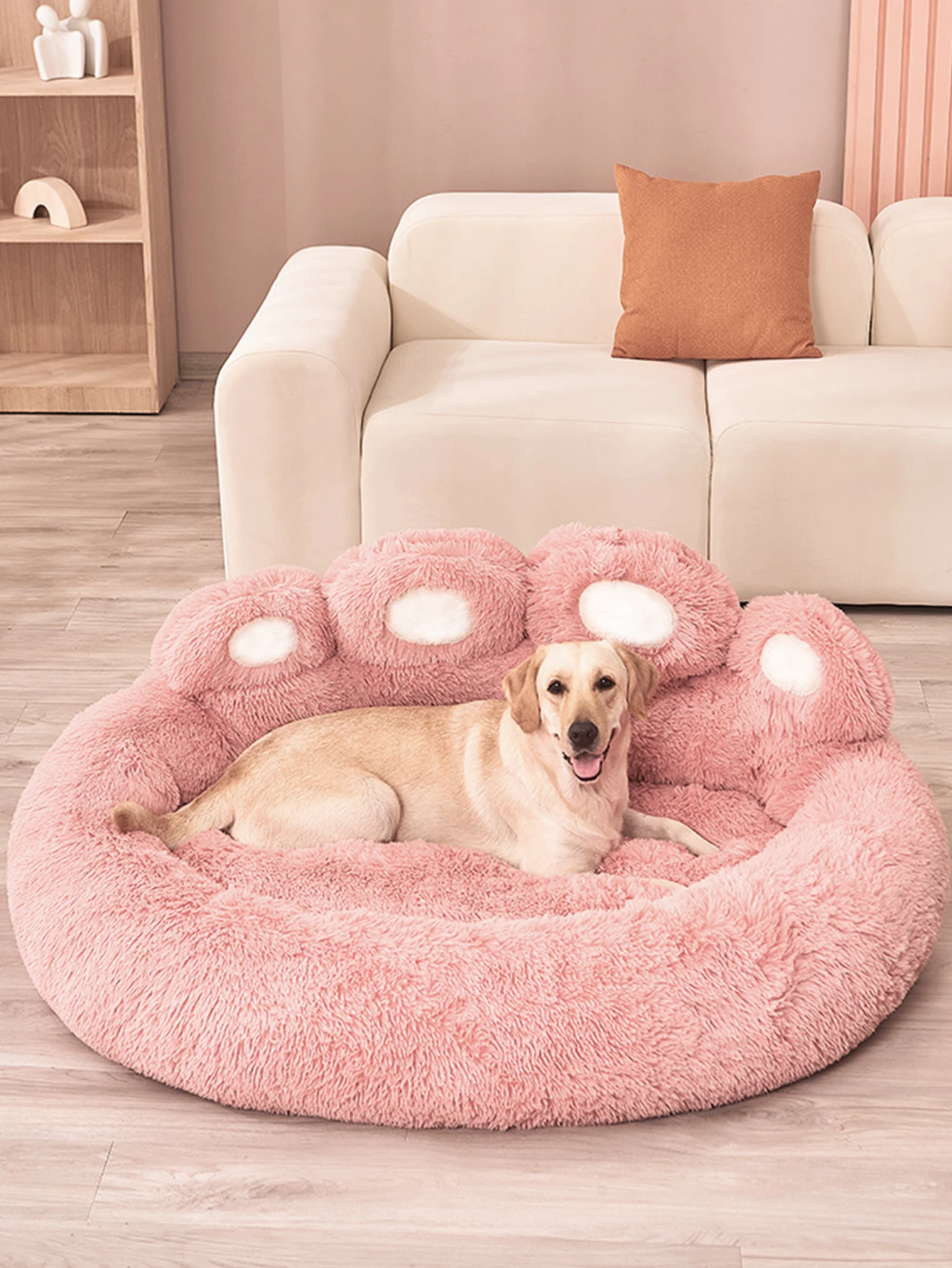 Panier moelleux en peluche pour chien et chat – Grand coussin doux et confortable, idéal pour un sommeil réparateur – Image 17