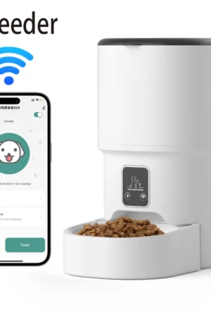 Nourrisseur connecté 4L – Distributeur de croquettes programmable via WiFi
