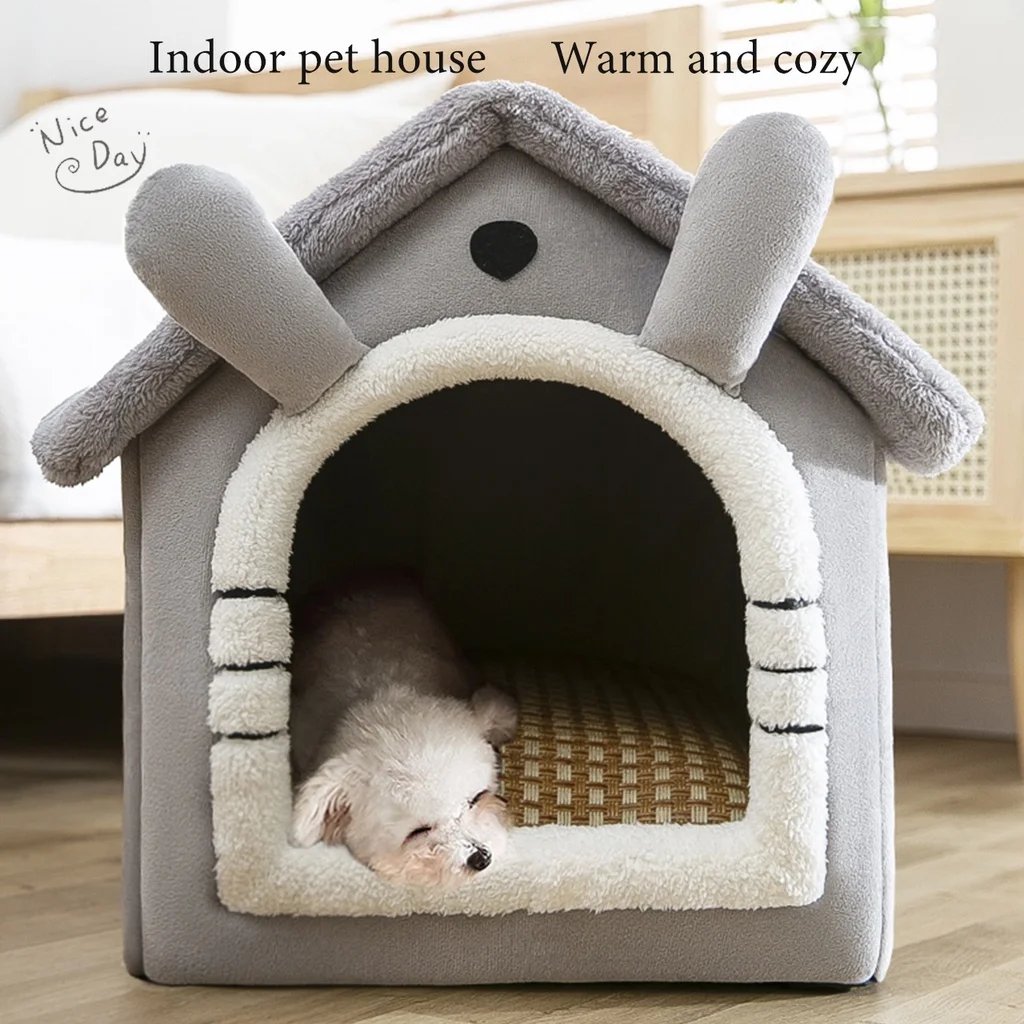 Niche pliable tout confort – Lit chaud et matelassé pour chiens et chats de petite à moyenne taille – Image 9