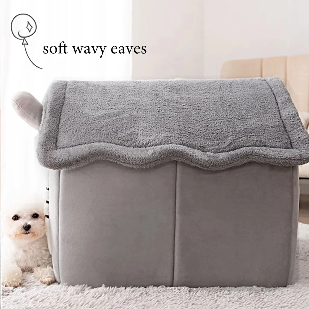Niche pliable tout confort – Lit chaud et matelassé pour chiens et chats de petite à moyenne taille – Image 2