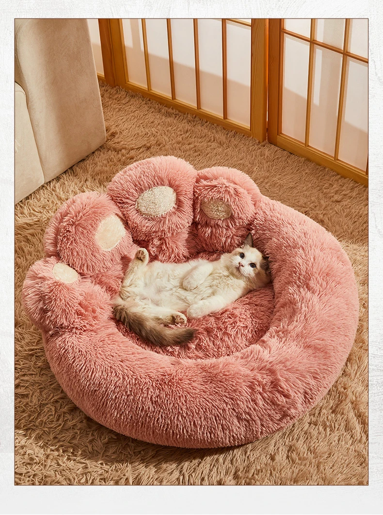 Panier moelleux en peluche pour chien et chat – Grand coussin doux et confortable, idéal pour un sommeil réparateur – Image 21
