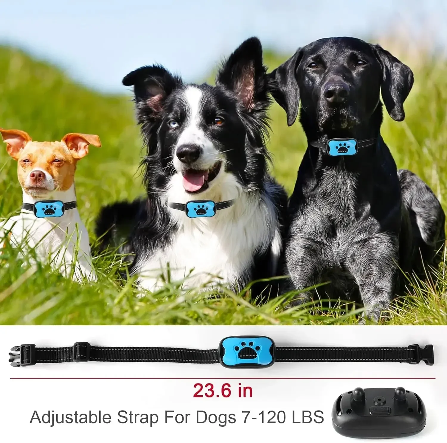 Dites adieu aux aboiements excessifs – Collier ultrasonique rechargeable, doux et efficace pour tous les chiens – Image 4